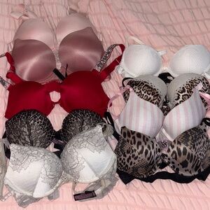 Victoria's Secret Bra Collection - Pink, Red, White, Black